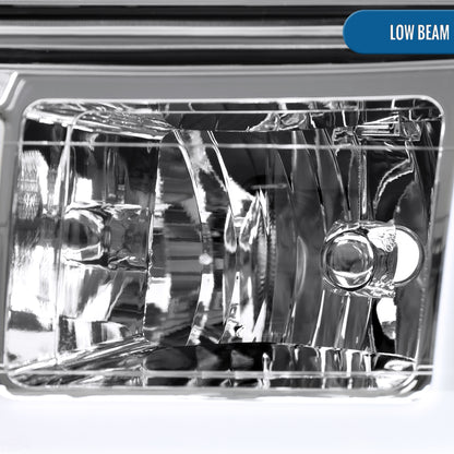 2004-2012 Chevy Colorado GMC Canyon 2006-2008 Isuzu i-Series LED Running Light Switchback Turn Signals Tube Headlights + Bumper Corner Lamps Assembly Pair | Chrome