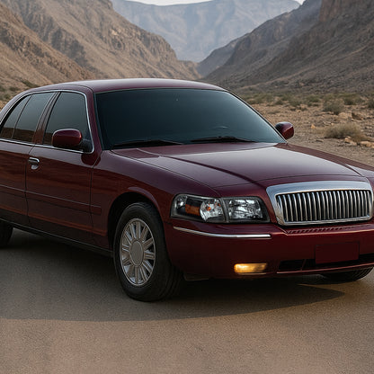 Ronnin - Se adapta a Mercury Grand Marquis 2006-2011 | Par de reemplazo de faros delanteros + conjunto de luces de esquina | Negro