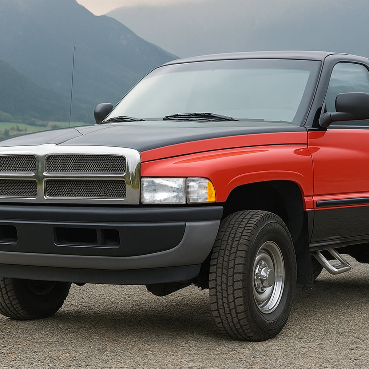 Ronnin - Compatible con Dodge Ram 1500 2500 3500 1994-2002 | Par de luces delanteras y luces de esquina de repuesto | Cromado