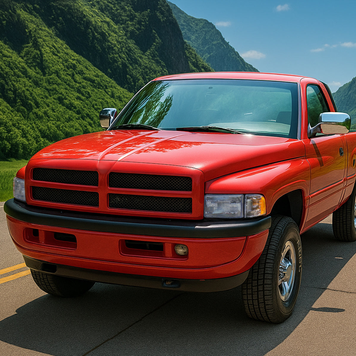 Ronnin - Compatible con Dodge Ram 1500 2500 3500 1994-2002 | Par de luces delanteras y luces de esquina de repuesto | Cromado