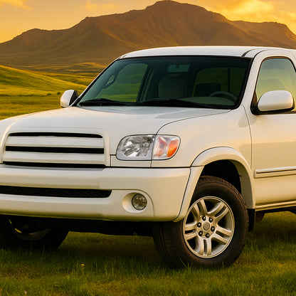 Ronnin - Compatible con Toyota Tundra 2005-2006 y Sequoia 2005-2007, mejora de repuesto de luces de circulación diurna LED secuenciales con intermitentes, faros delanteros y conjunto de luces de esquina, par | Cromo