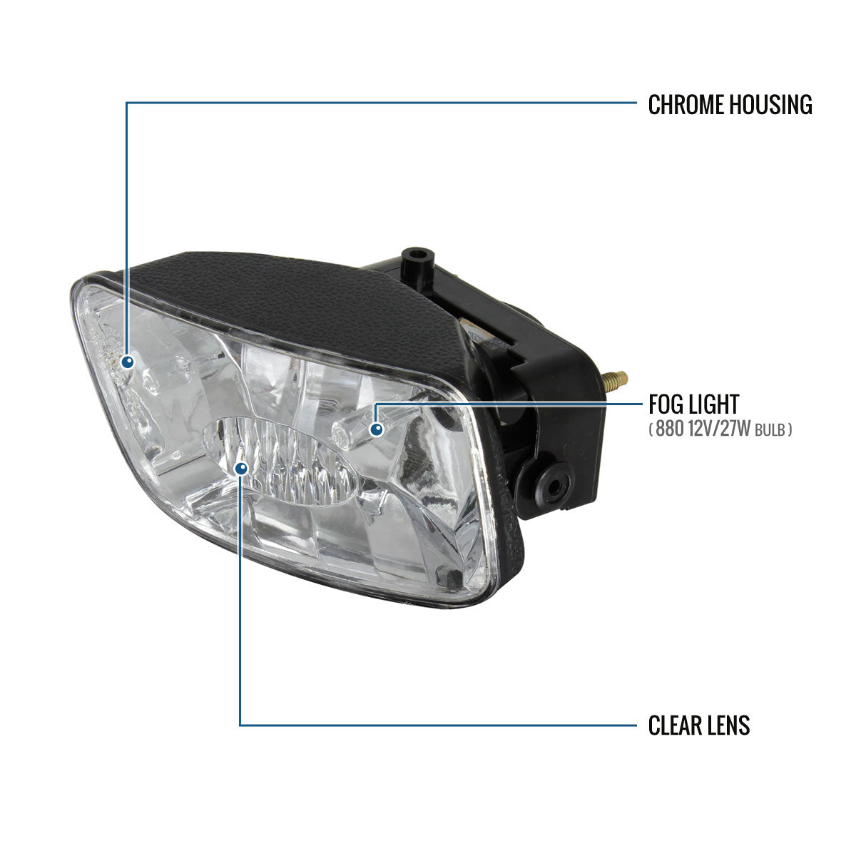 2002-2009 Chevy Trailblazer 2003-2008 Isuzu Ascender Fog Lights Assembly Pair | Chrome