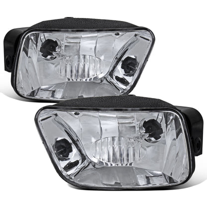 2002-2009 Chevy Trailblazer 2003-2008 Isuzu Ascender Fog Lights Assembly Pair | Chrome