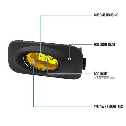 2004-2005 Acura TSX Fog Lights Assembly Pair | Amber