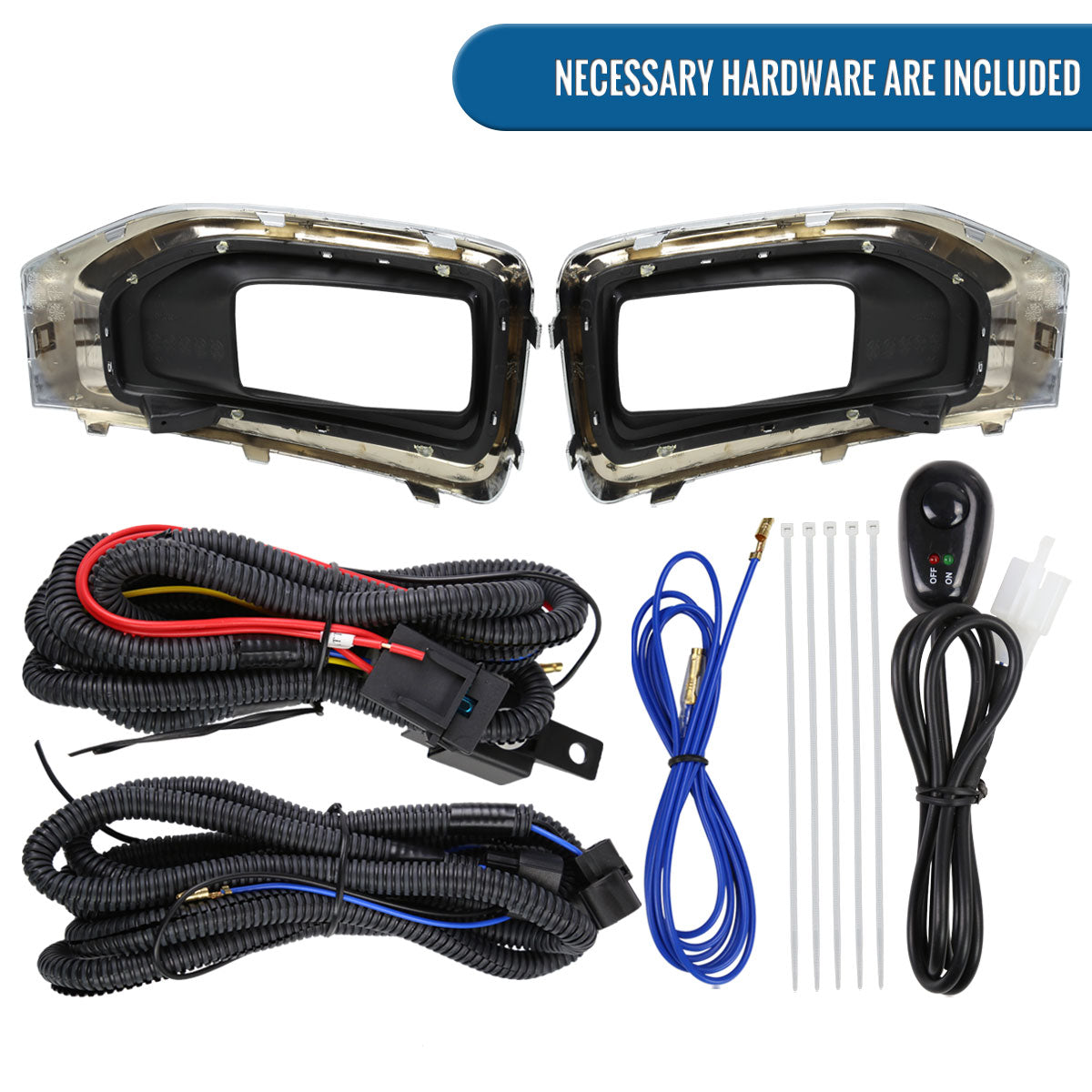 2015-2018 GMC Yukon Yukon XL Fog Lights Assembly Pair | Chrome