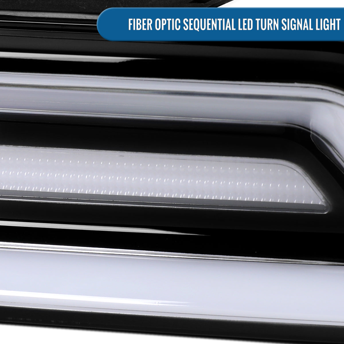 2008-2014 Dodge Challenger Upgrade Full LED Sequential Turn Signals Tail Lights Assembly Pair | Black | White Tube