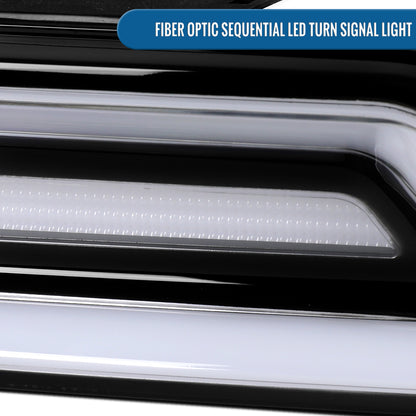 2008-2014 Dodge Challenger Upgrade Full LED Sequential Turn Signals Tail Lights Assembly Pair | Black | White Tube
