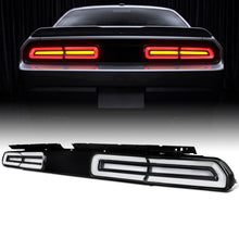 2008-2014 Dodge Challenger Upgrade Full LED Sequential Turn Signals Tail Lights Assembly Pair | Black | White Tube