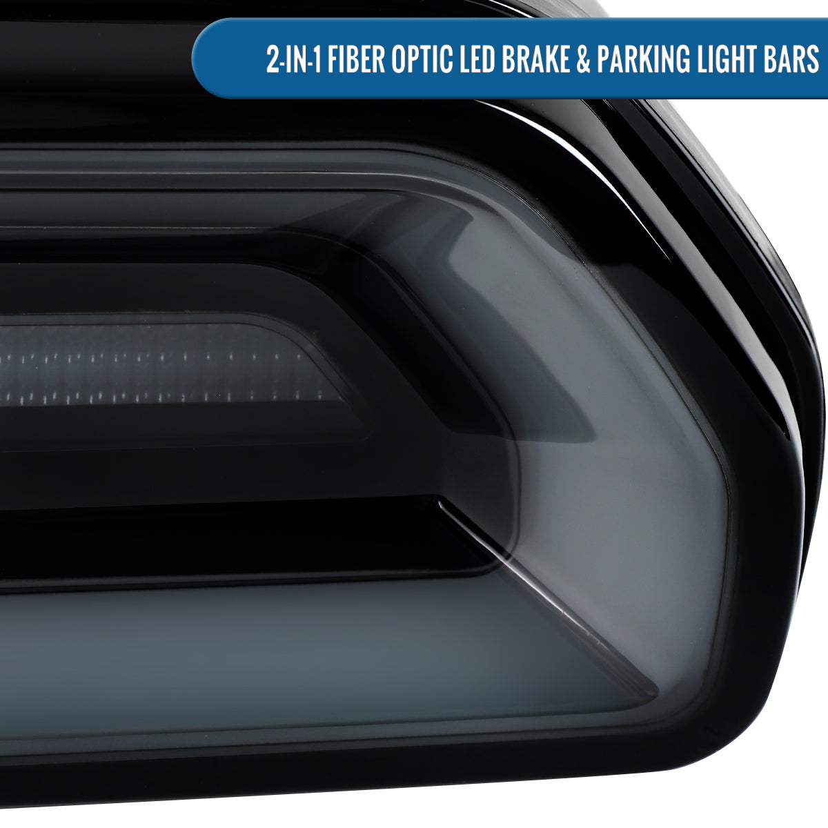 2008-2014 Dodge Challenger Upgrade Full LED Sequential Turn Signals Tail Lights Assembly Pair | Black Smoke