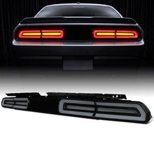 2008-2014 Dodge Challenger Upgrade Full LED Sequential Turn Signals Tail Lights Assembly Pair | Black Smoke