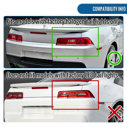 Ronnin - Luces traseras LED completas inspiradas en el C8 para Chevy Camaro 2014-2015, con animación de encendido, par | Negro