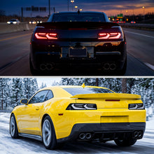 2014-2015 Chevy Camaro C8-Inspired Upgrade Full LED Tail Lights Animated Startup Assembly Pair | Black