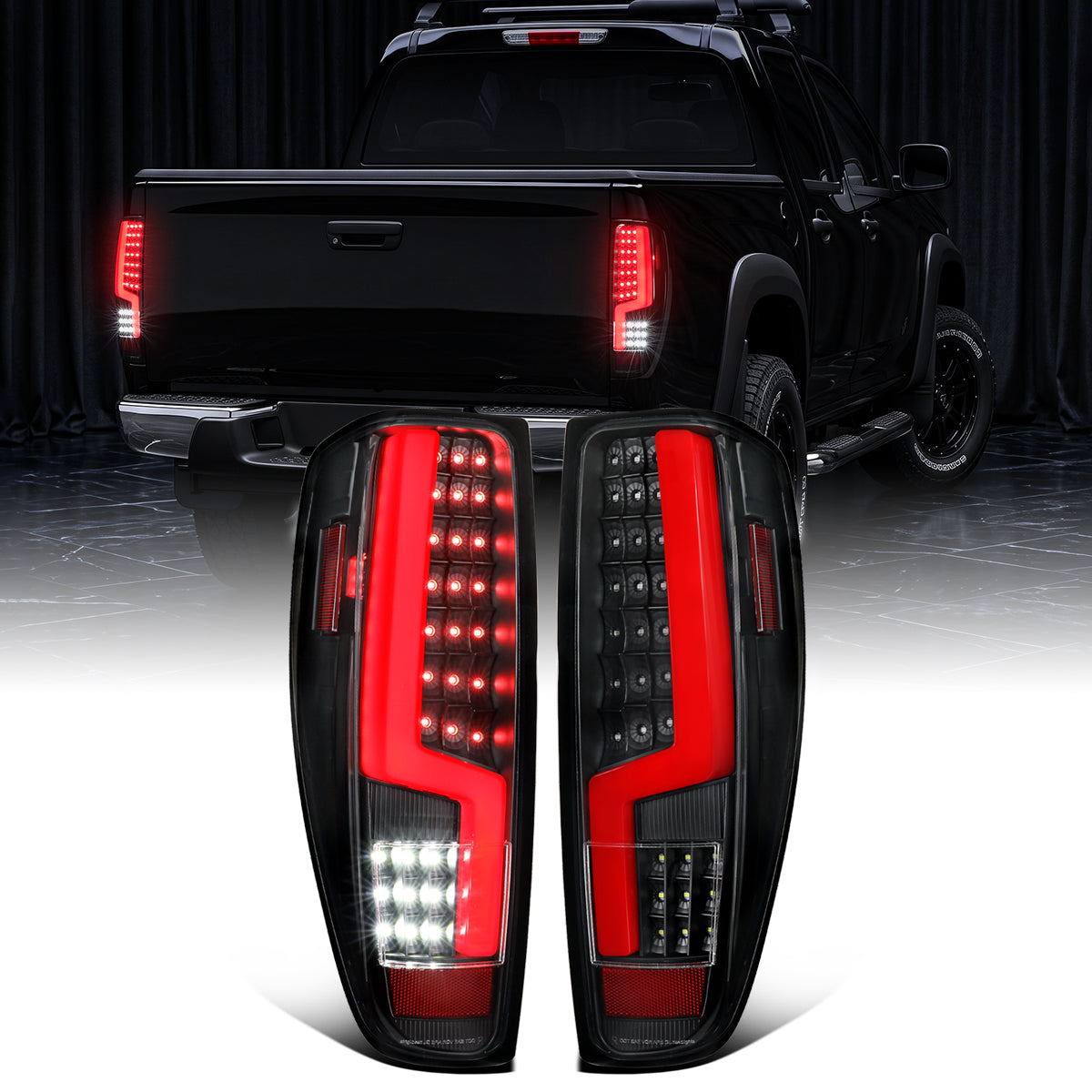 2004-2012 Chevy Colorado GMC Canyon Tail Lights Pair | Black