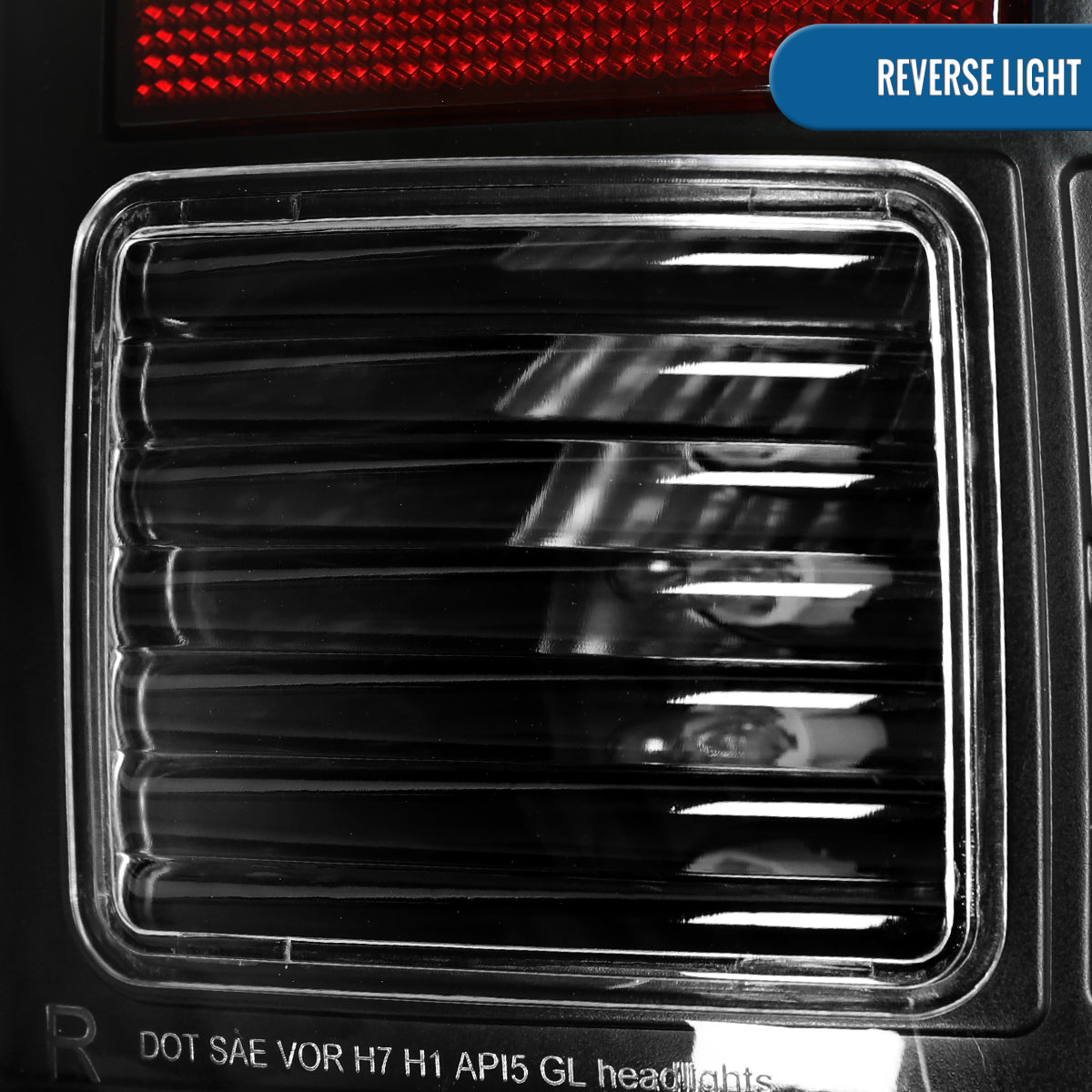 2008-2016 Ford F250 F350 F450 F550 LED Integrated Turn Signals and Brake Tail Lights Assembly Pair | Black | White Tube