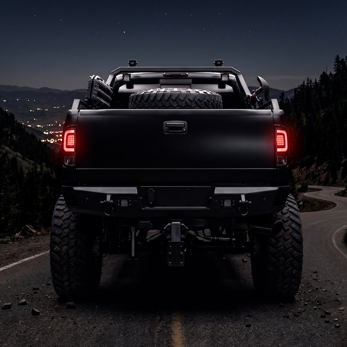 2008-2016 Ford F250 F350 F450 F550 LED Integrated Turn Signals and Brake Tail Lights Assembly Pair | Black | White Tube