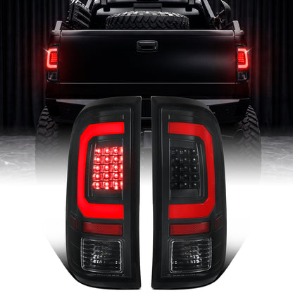 2008-2016 Ford F250 F350 F450 F550 LED Integrated Turn Signals and Brake Tail Lights Assembly Pair | Black