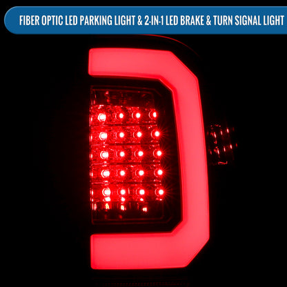 2008-2016 Ford F250 F350 F450 F550 LED Integrated Turn Signals and Brake Tail Lights Assembly Pair | Red