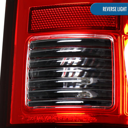 2008-2016 Ford F250 F350 F450 F550 LED Integrated Turn Signals and Brake Tail Lights Assembly Pair | Red