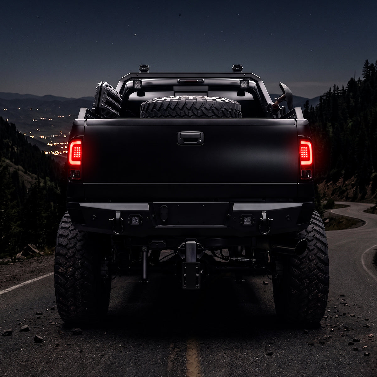 2008-2016 Ford F250 F350 F450 F550 LED Integrated Turn Signals and Brake Tail Lights Assembly Pair | Red