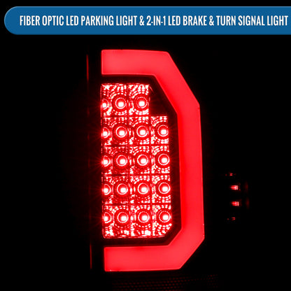 1997-2007 Ford F150 F250 F350 F450 F550 LED Integrated Turn Signals and Brake Tail Lights Assembly Pair | Red