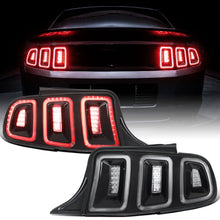 2010-2014 Ford Mustang Euro Style Upgrade  Full LED Sequential Turn Signals Tail Lights Assembly Pair | Black