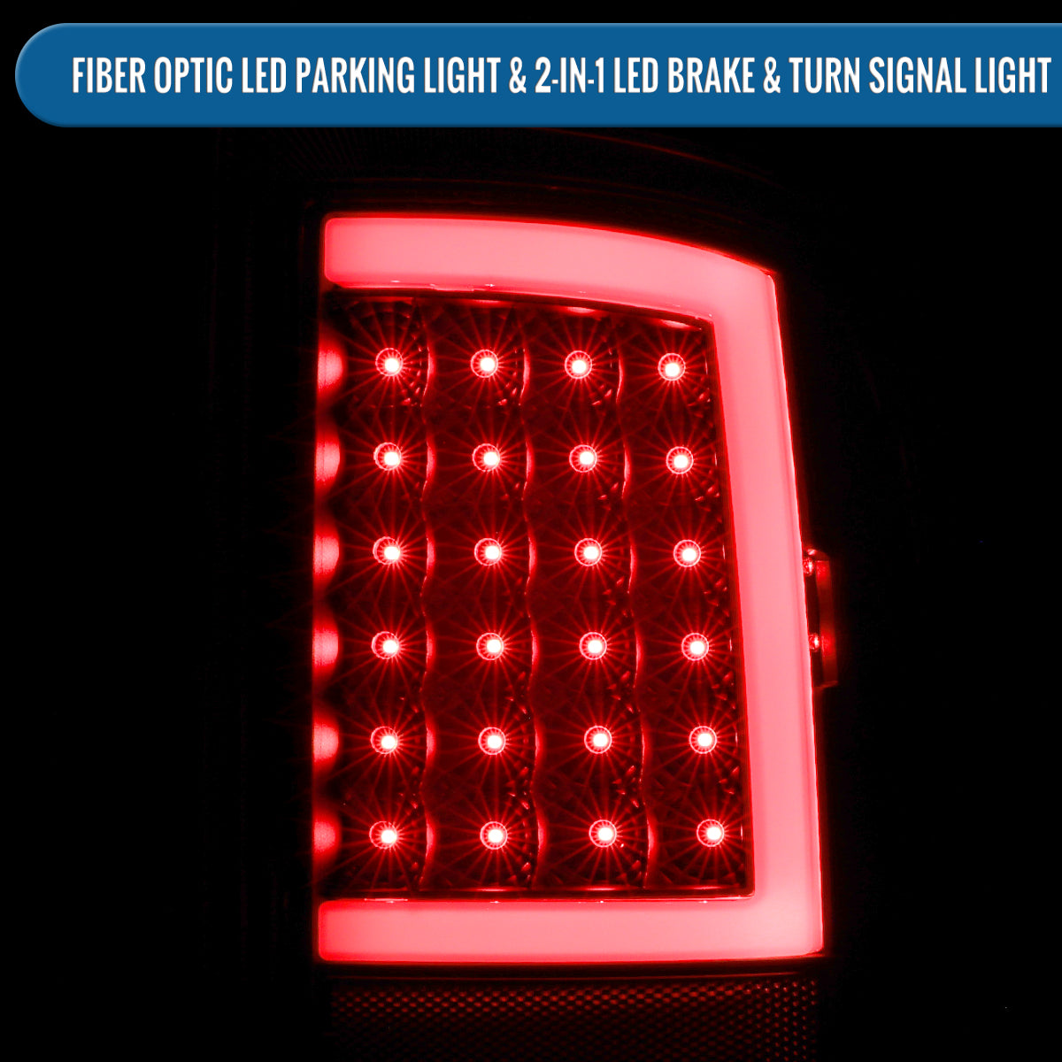 2009-2018 Dodge Ram 1500 2500 3500 LED Integrated Turn Signals and Brake Tail Lights Assembly Pair | Black