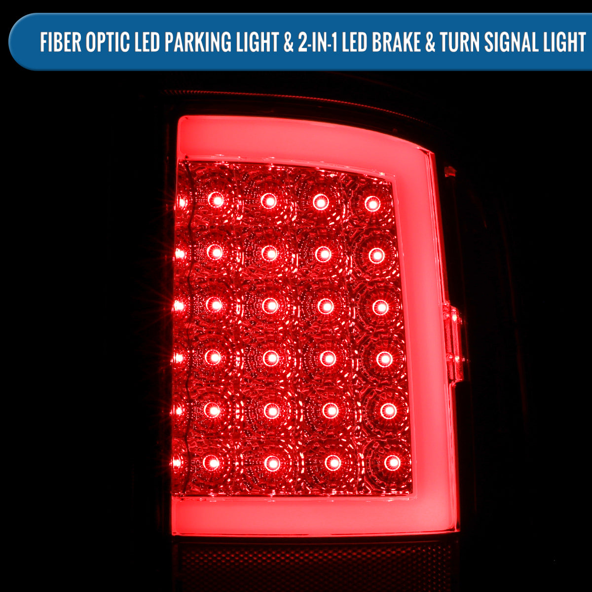 2009-2018 Dodge Ram 1500 2500 3500 LED Integrated Turn Signals and Brake Tail Lights Assembly Pair | Red