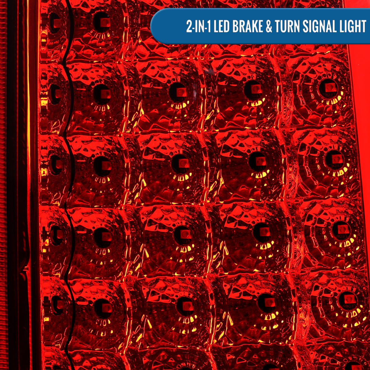 2009-2018 Dodge Ram 1500 2500 3500 LED Integrated Turn Signals and Brake Tail Lights Assembly Pair | Red