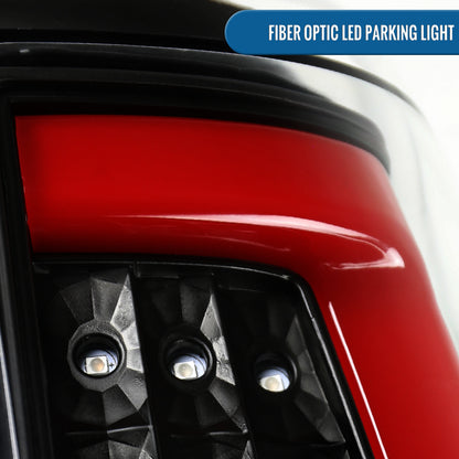2003-2007 Chevy Silverado 1500 2500 3500 Upgrade LED Integrated Brake and Turn Signals Tail Lights Assembly Pair | Black
