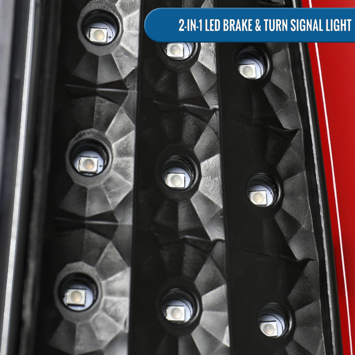 2003-2007 Chevy Silverado 1500 2500 3500 Upgrade LED Integrated Brake and Turn Signals Tail Lights Assembly Pair | Black