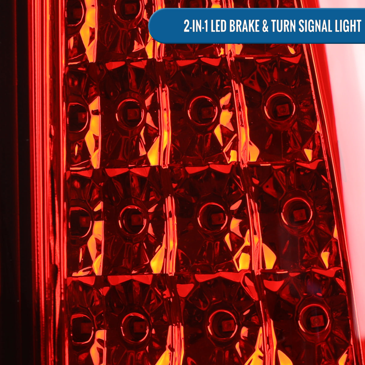 2003-2007 Chevy Silverado 1500 2500 3500 Upgrade LED Integrated Brake and Turn Signals Tail Lights Assembly Pair | Red