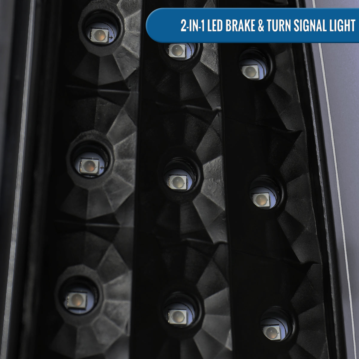 2003-2007 Chevy Silverado 1500 2500 3500 Upgrade LED Integrated Brake and Turn Signals Tail Lights Assembly Pair | Black Smoke