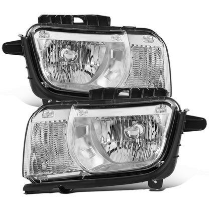 2010-2013 Chevy Camaro Halogen Headlights Pair | Chrome