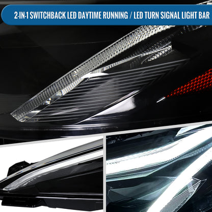 2020-2026 Chevy Corvette C8 LED Headlight Left Driver Side | Gloss Black