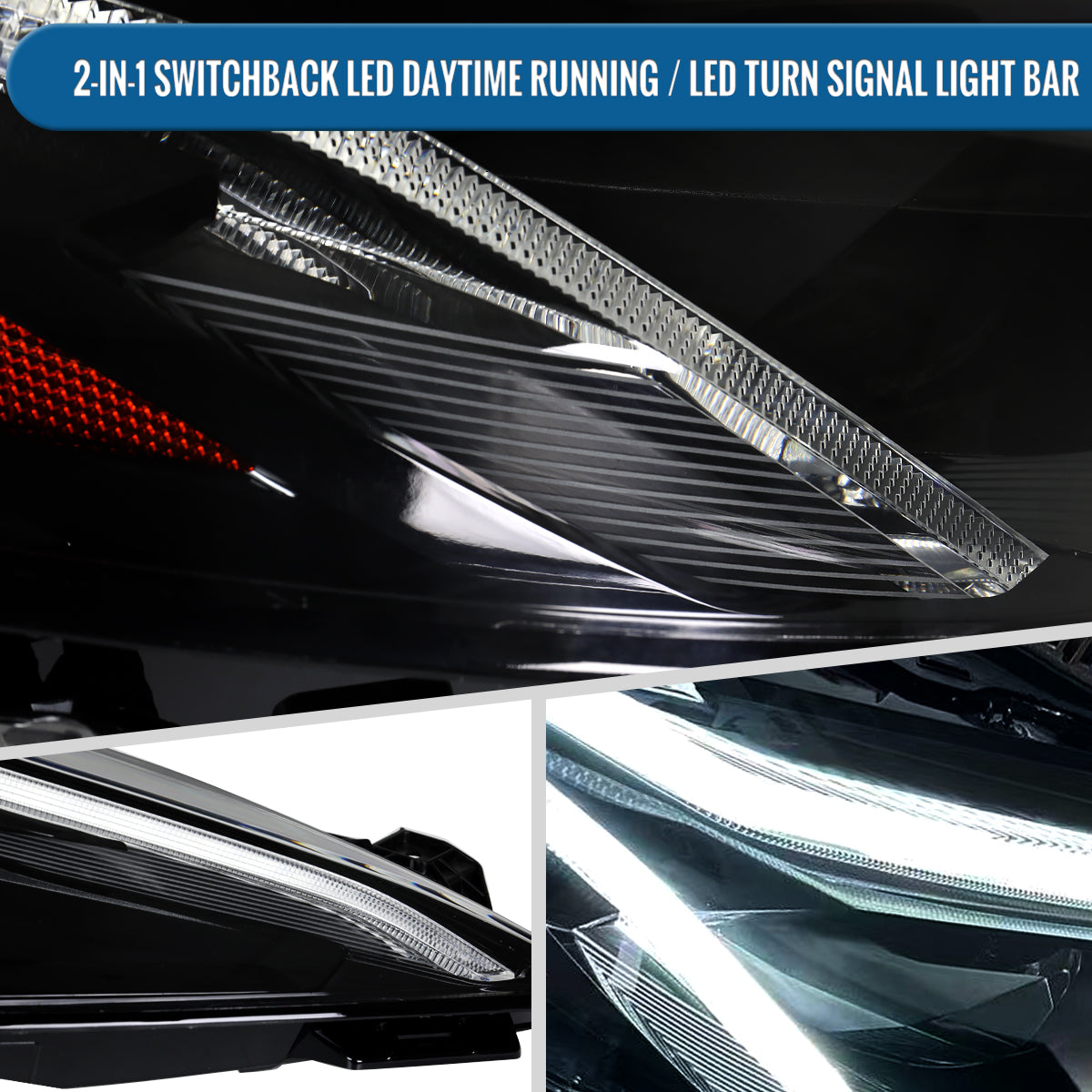 2020-2026 Chevy Corvette C8 LED Headlight Right Passenger Side | Gloss Black