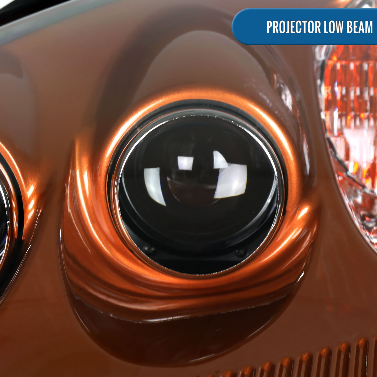 2005-2013 Chevy Corvette C6 HID Projector Headlights Pair | Orange