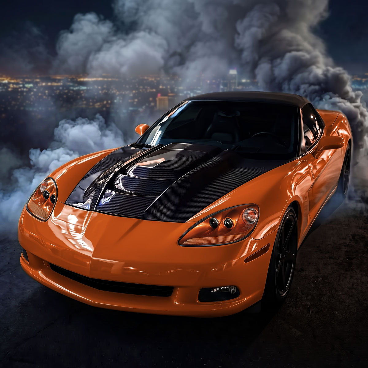2005-2013 Chevy Corvette C6 HID Projector Headlights Pair | Orange