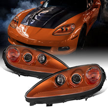 2005-2013 Chevy Corvette C6 HID Projector Headlights Pair | Orange