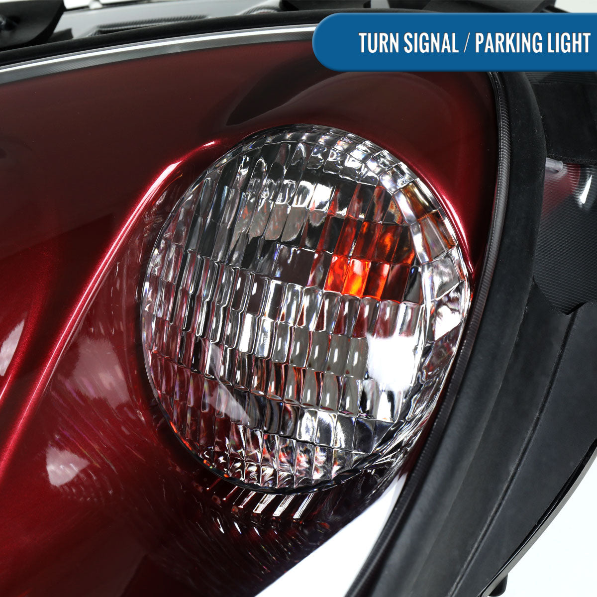 2005-2013 Chevy Corvette C6 HID Projector Headlights Pair | Red