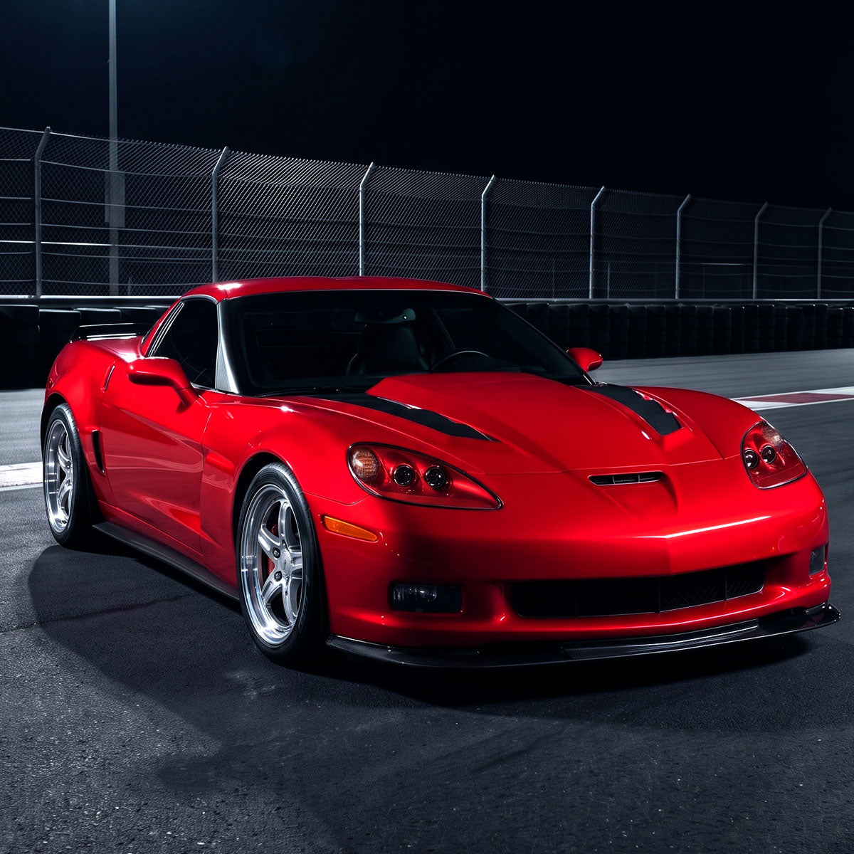 2005-2013 Chevy Corvette C6 HID Projector Headlights Pair | Red