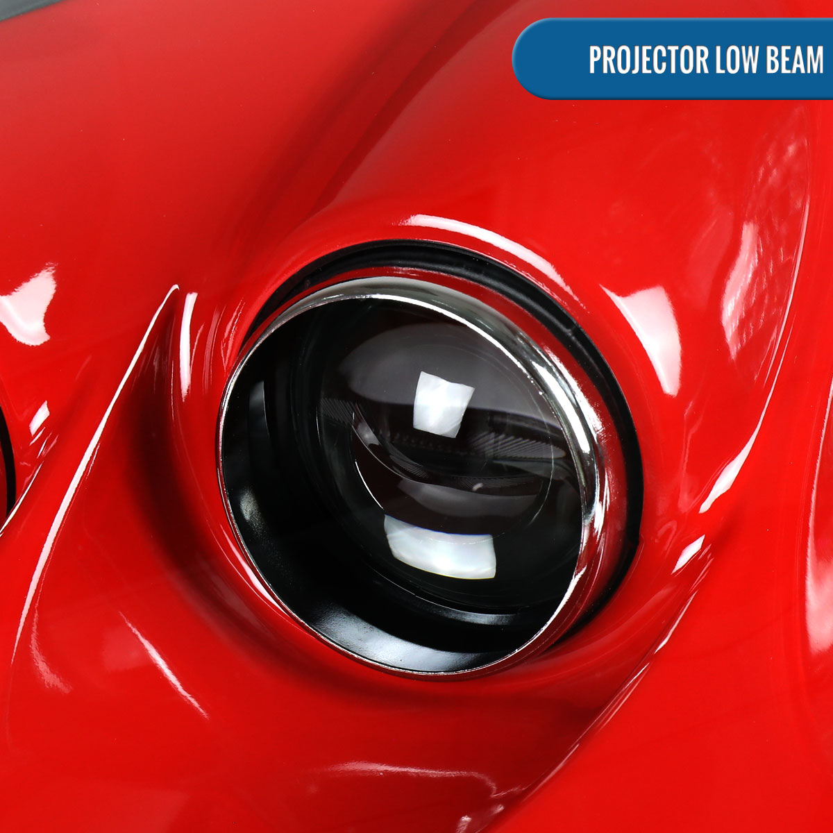 2005-2013 Chevy Corvette C6 HID Projector Headlights Pair | Torch Red