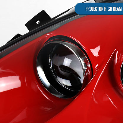 2005-2013 Chevy Corvette C6 HID Projector Headlights Pair | Torch Red