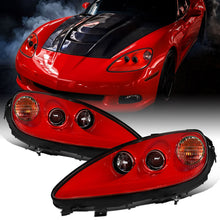 2005-2013 Chevy Corvette C6 HID Projector Headlights Pair | Torch Red