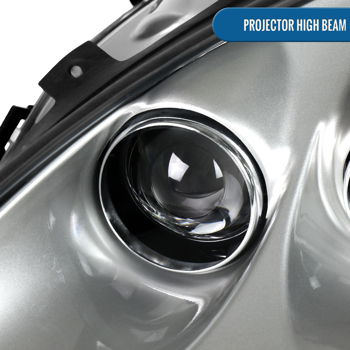 2005-2013 Chevy Corvette C6 HID Projector Headlights Pair | Silver