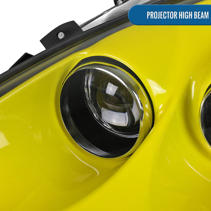 2005-2013 Chevy Corvette C6 HID Projector Headlights Pair | Yellow