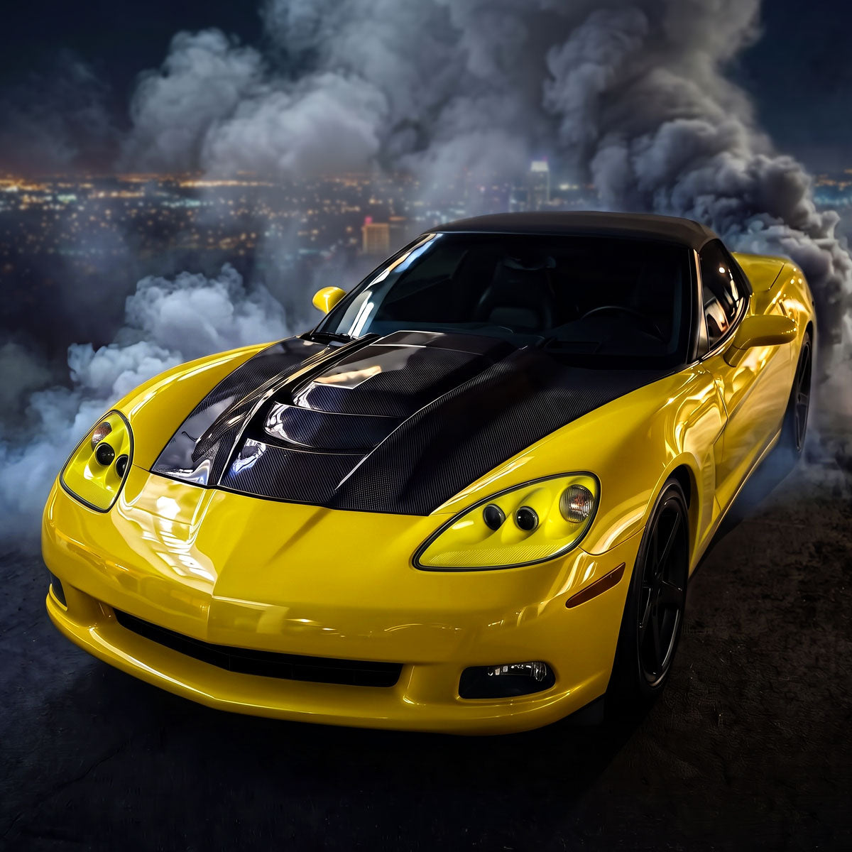2005-2013 Chevy Corvette C6 HID Projector Headlights Pair | Yellow