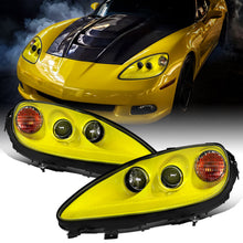 2005-2013 Chevy Corvette C6 HID Projector Headlights Pair | Yellow