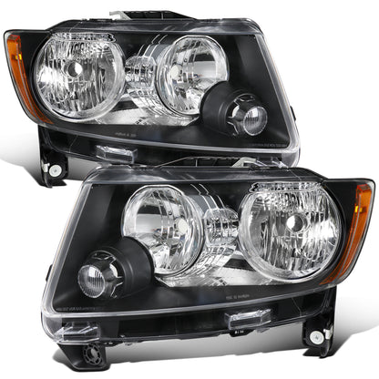 2011-2017 Jeep Grand Cherokee Headlights Pair | Black