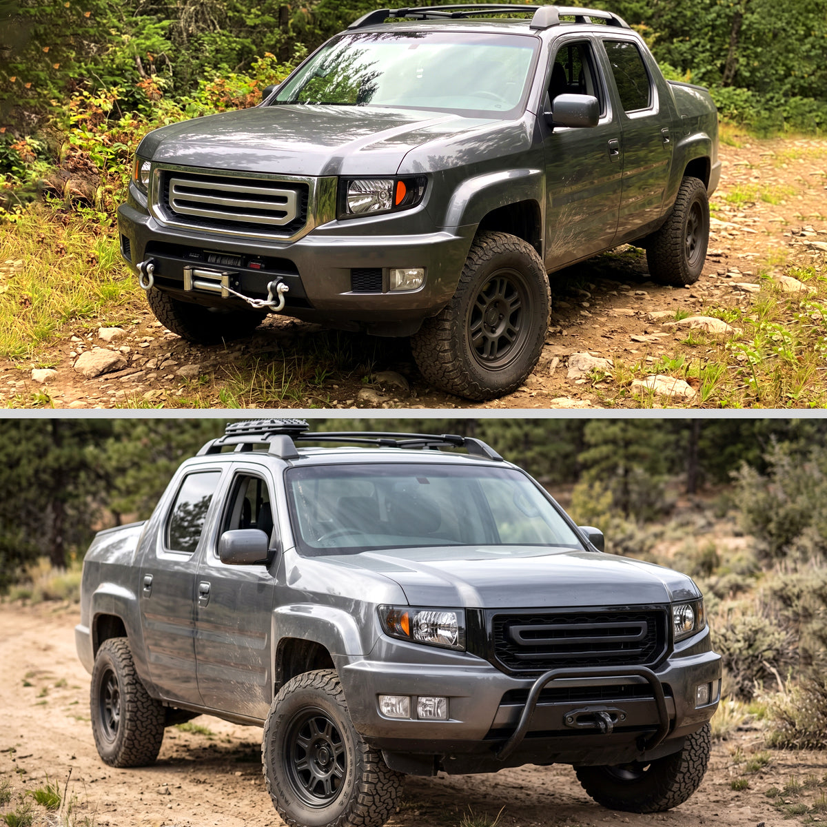 2006-2014 Honda Ridgeline Halogen Headlights Pair | Black