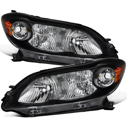 2009-2014 Toyota Matrix Halogen Headlights Pair | Black